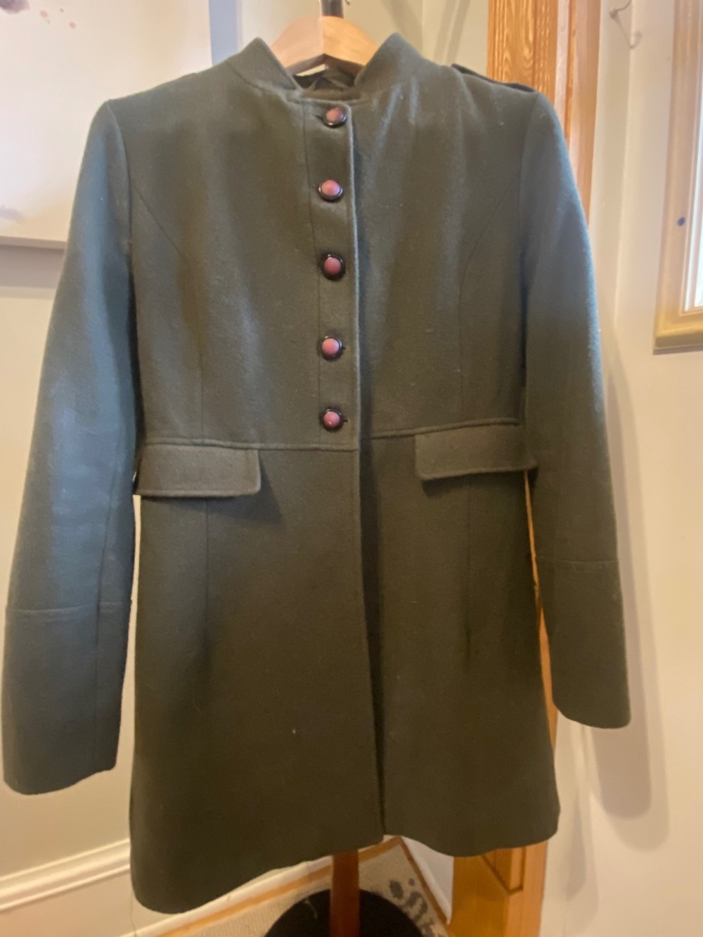 Women's Wool Green Coat